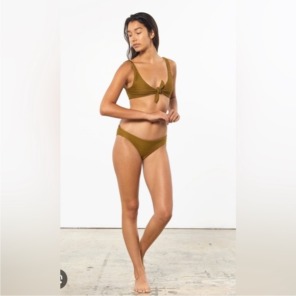 Mara Hoffman Rio bikini top + bikini bottom - Size S - NWT - olive green - Picture 1 of 11